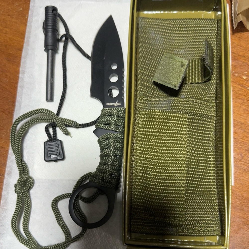 Camping Knife with gear